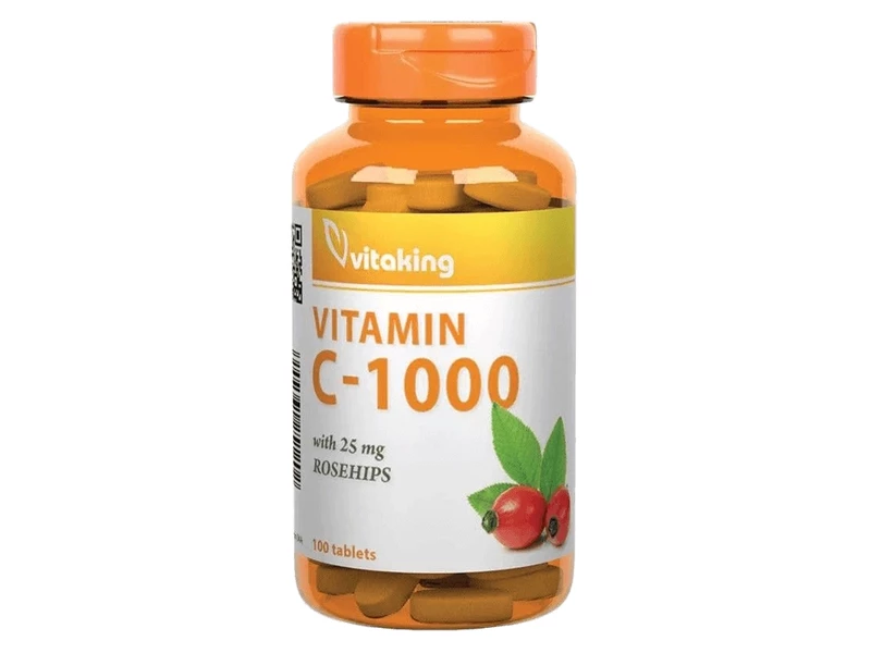 Vitaking C-1000mg 100 tabletta, 25mg csipkebogyóval